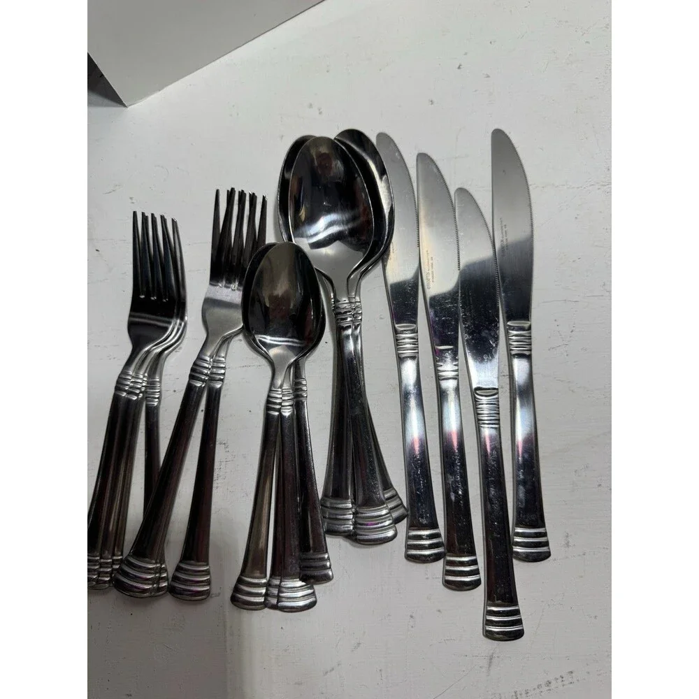Hampton Silversmiths Stainless Flatware Lot Of 19 And 2 Cambridge